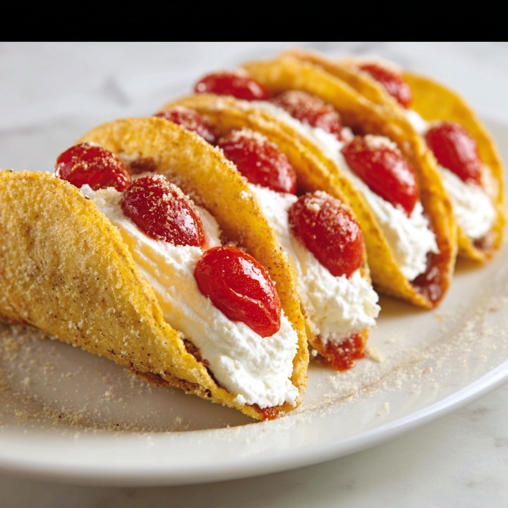 Cherry Cheesecake Tacos Recipe - Recipe Image