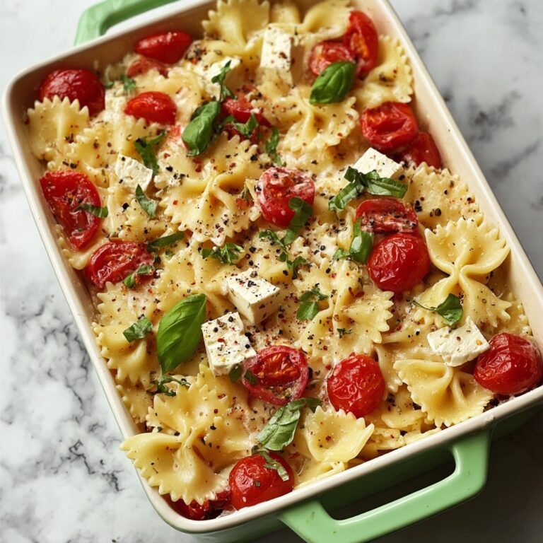 Baked Feta Pasta Recipe with Cherry Tomatoes Recipe