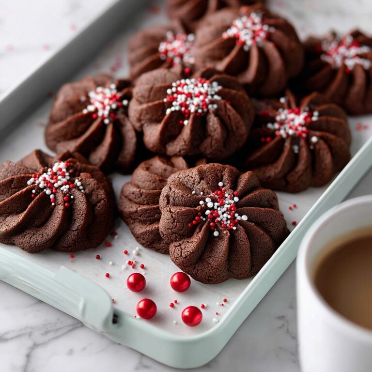 Piped Chocolate Butter Cookies Recipe