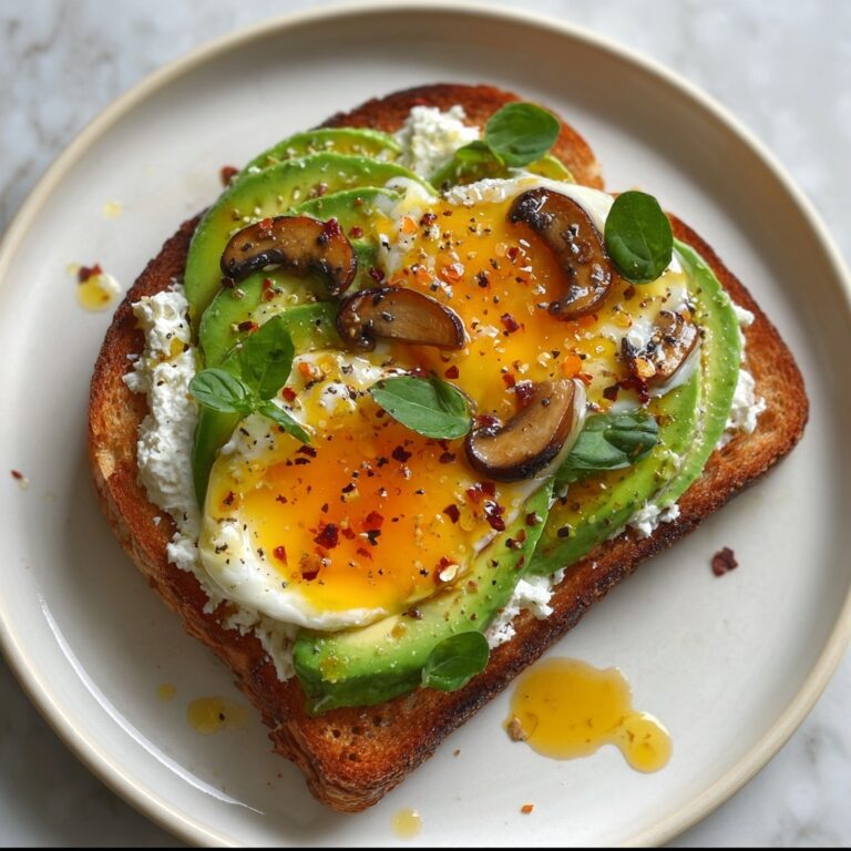 Vegan Avocado Toast with Mushrooms and Ricotta Recipe