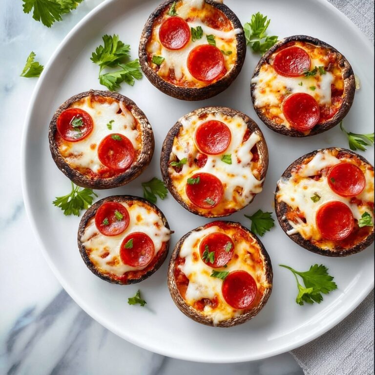 Keto Stuffed Mushrooms with Pepperoni, Olives, and Cheese Recipe
