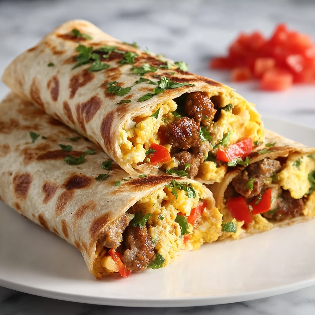 Turkey Sausage Breakfast Burritos Recipe - Recipe Image