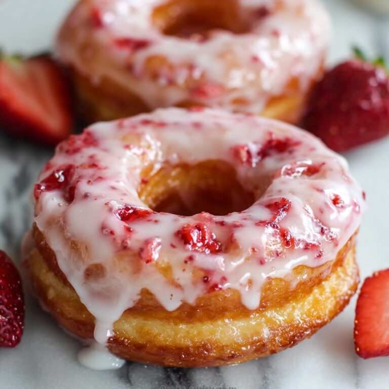 Strawberry Glazed French Crullers Recipe