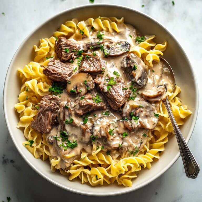 Beef Stroganoff with Egg Noodles Recipe