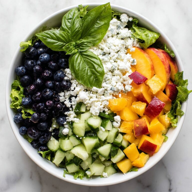 Fresh Peach and Blueberry Summer Salad Recipe