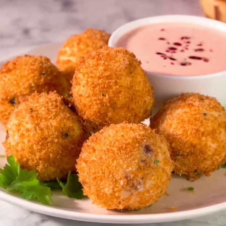 Mashed Potato Croquettes with Cranberry Mayo Recipe
