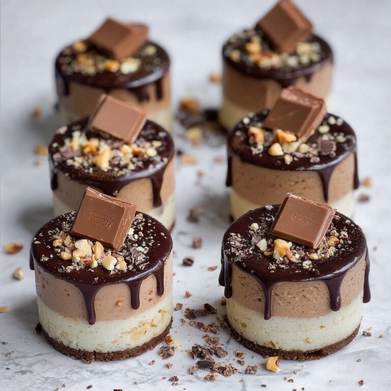 Mini Chocolate Layered Cheesecakes Recipe