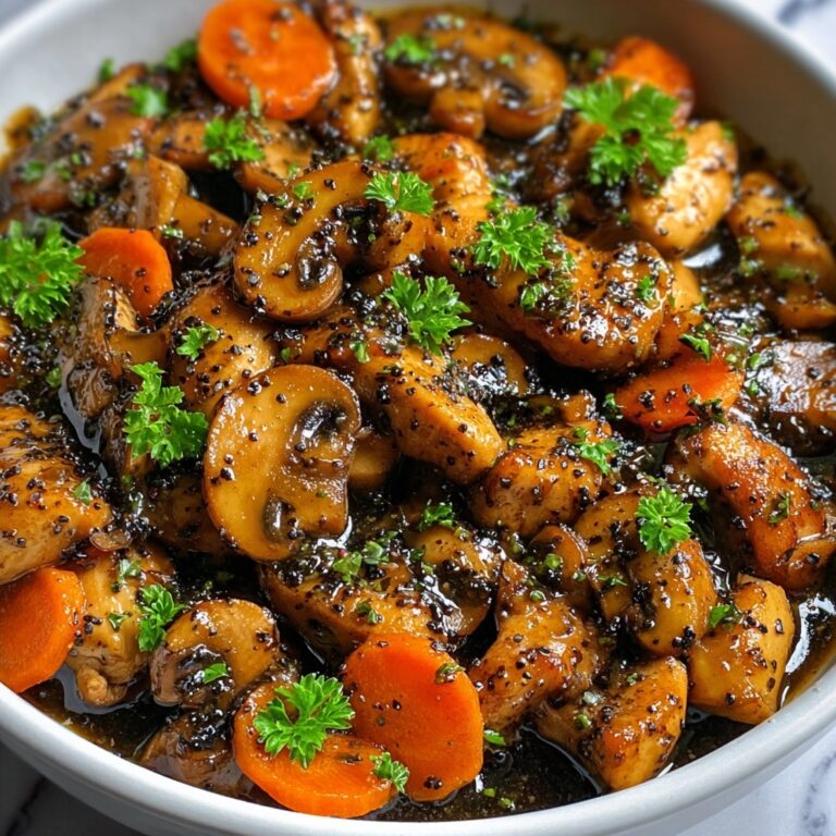 Black Pepper Chicken with Mushrooms Recipe