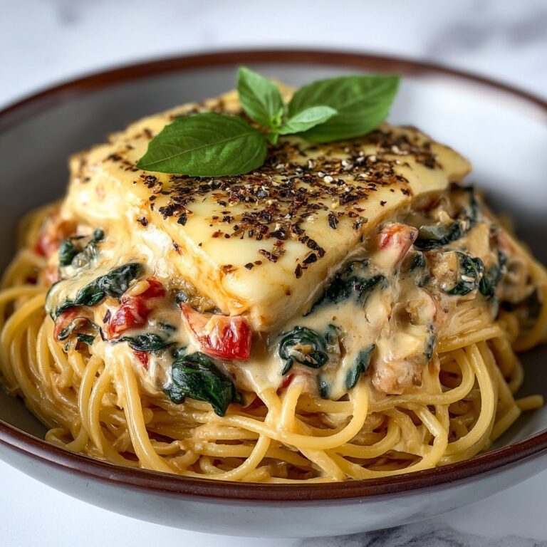 Spaghetti & Spinach with Sun-Dried Tomato Cream Sauce Recipe