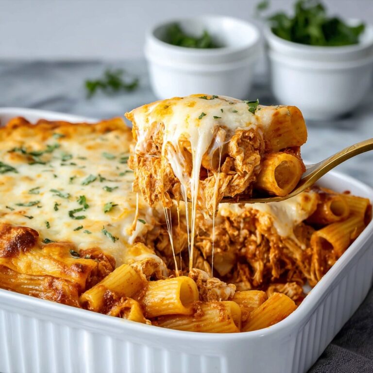 Cheesy Baked Chicken Rigatoni Pasta Recipe