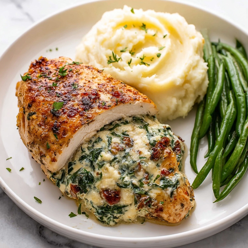Stuffed Chicken Breasts with Spinach and Cheese Recipe - Recipe Image