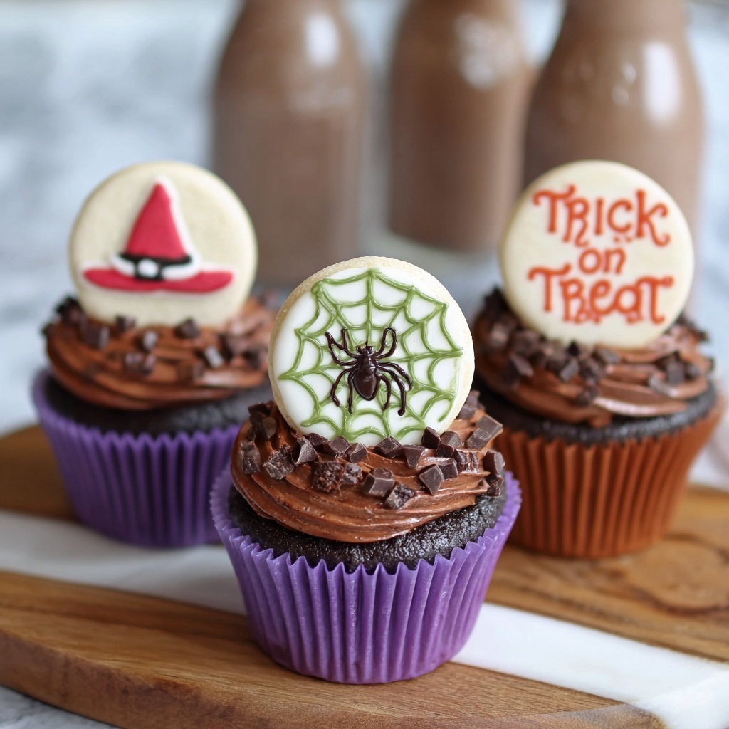 Stamped Halloween Cupcakes Recipe - Recipe Image