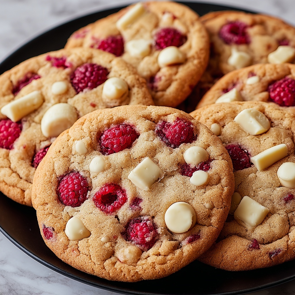 Raspberry and White Chocolate Cookies Recipe - Recipe Image