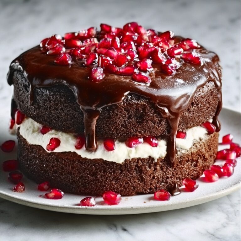 Chocolate Sponge with Pomegranate Ganache Recipe