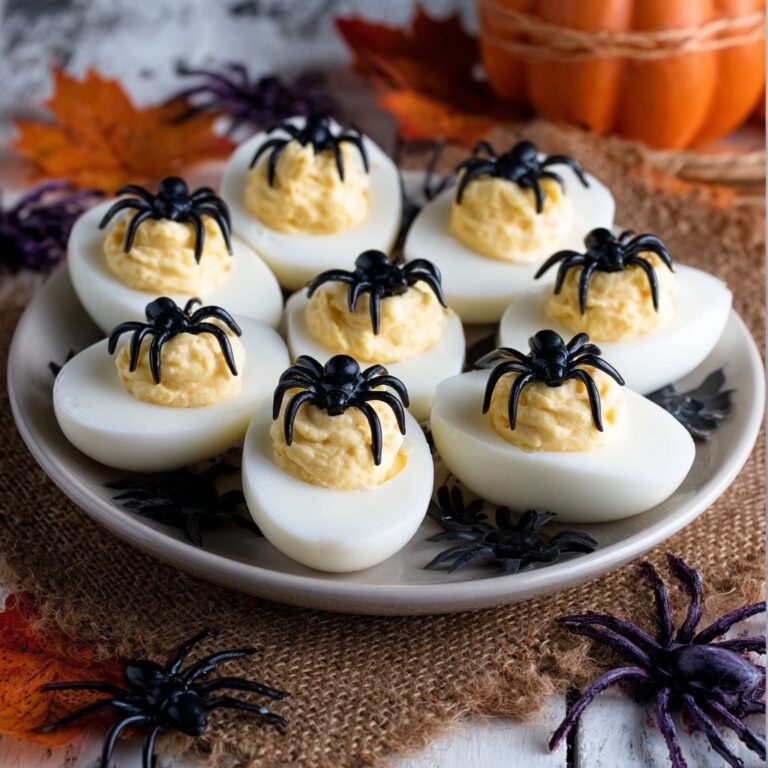 Spooky Spider Deviled Eggs Recipe
