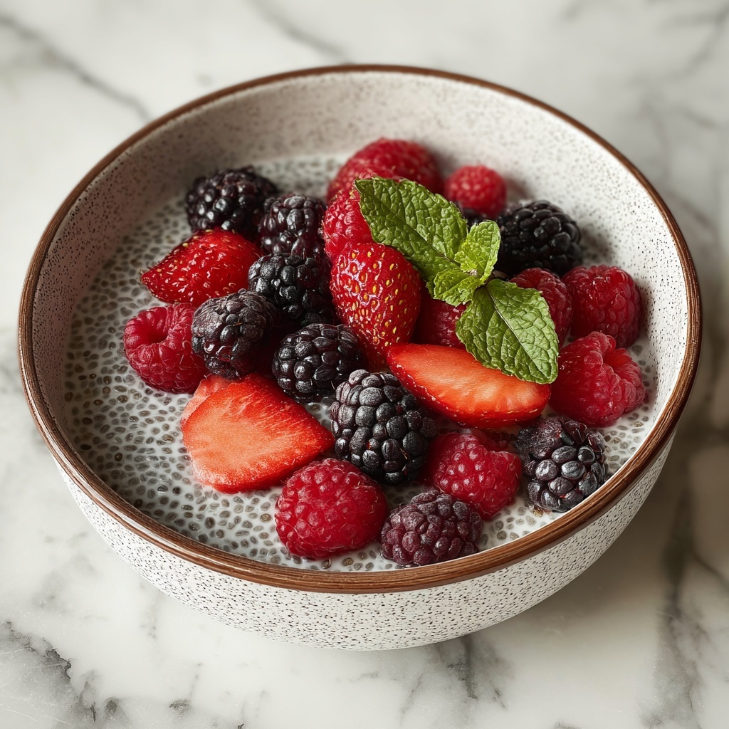 Chia Seed Pudding with Coconut Milk and Berries Recipe - Recipe Image