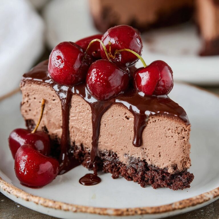No-Bake Cherry Chocolate Cheesecake Recipe