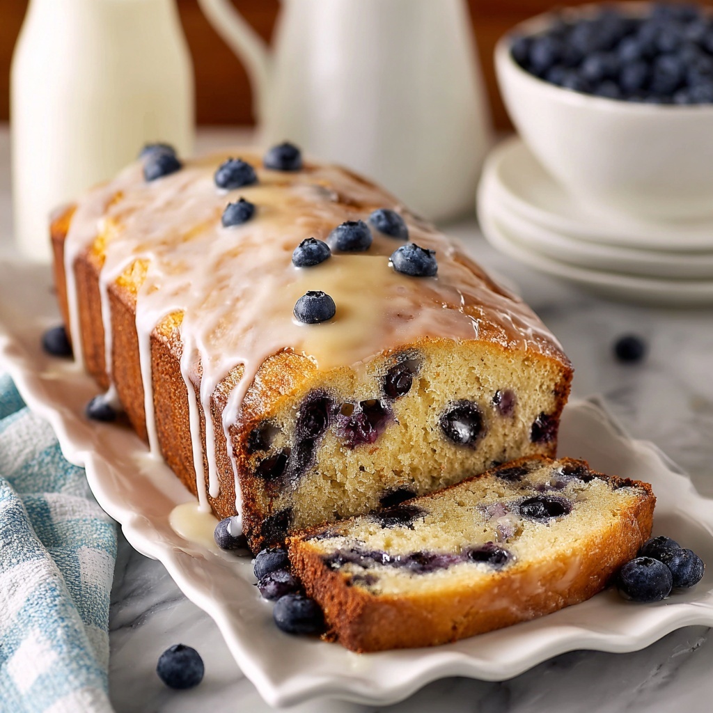 Blueberry Bread with Lemon Glaze Recipe - Recipe Image