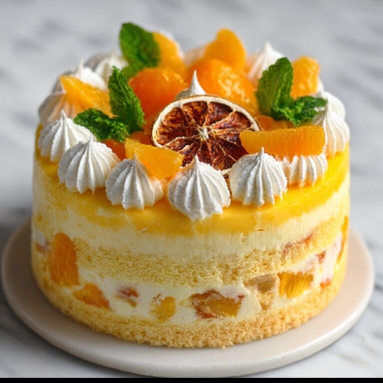 No-Bake Orange Pineapple Swirl Cheesecake Recipe
