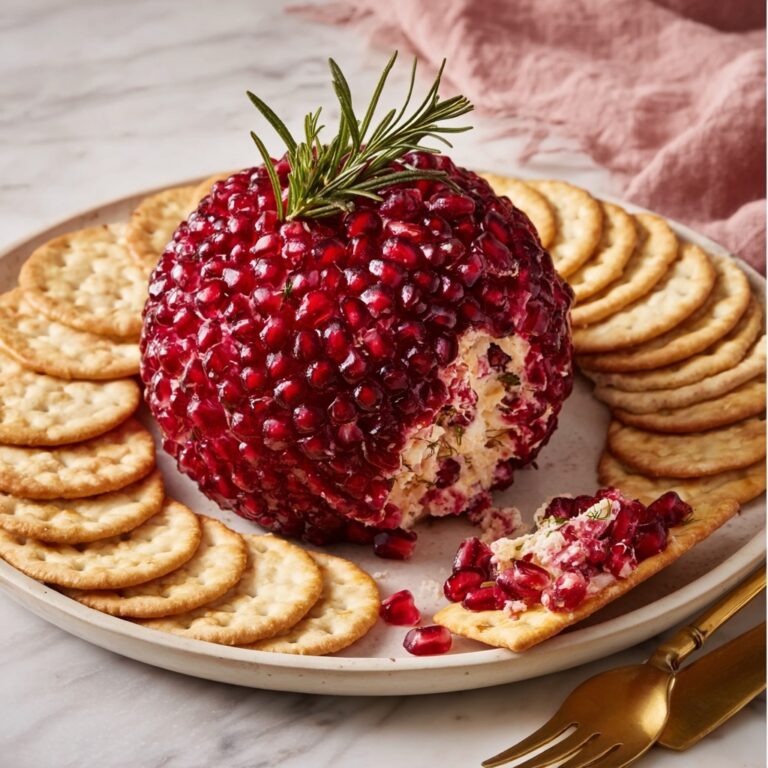 Pomegranate White Cheddar Cheese Ball Recipe