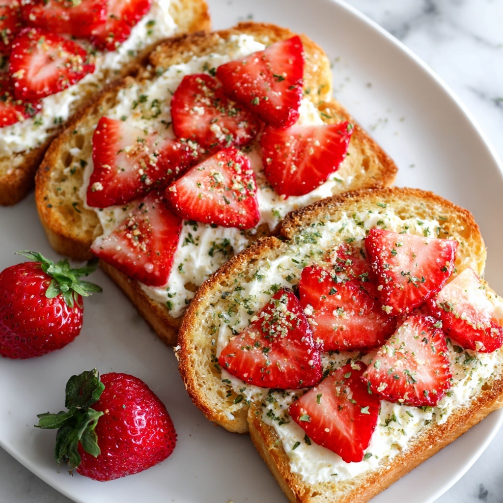 Roasted Strawberry Whipped Ricotta Toast Recipe - Recipe Image