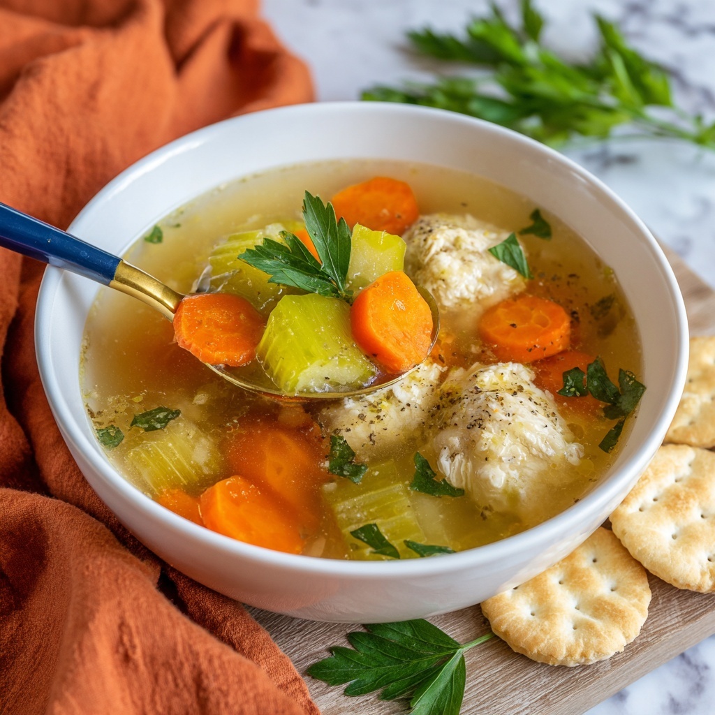 Classic Chicken Soup with Noodles and Fresh Parsley Recipe - Recipe Image
