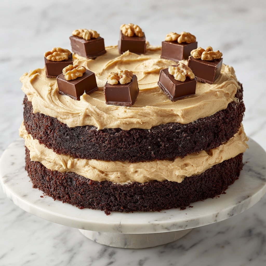 Peanut Butter Chocolate Layer Cake Recipe - Recipe Image