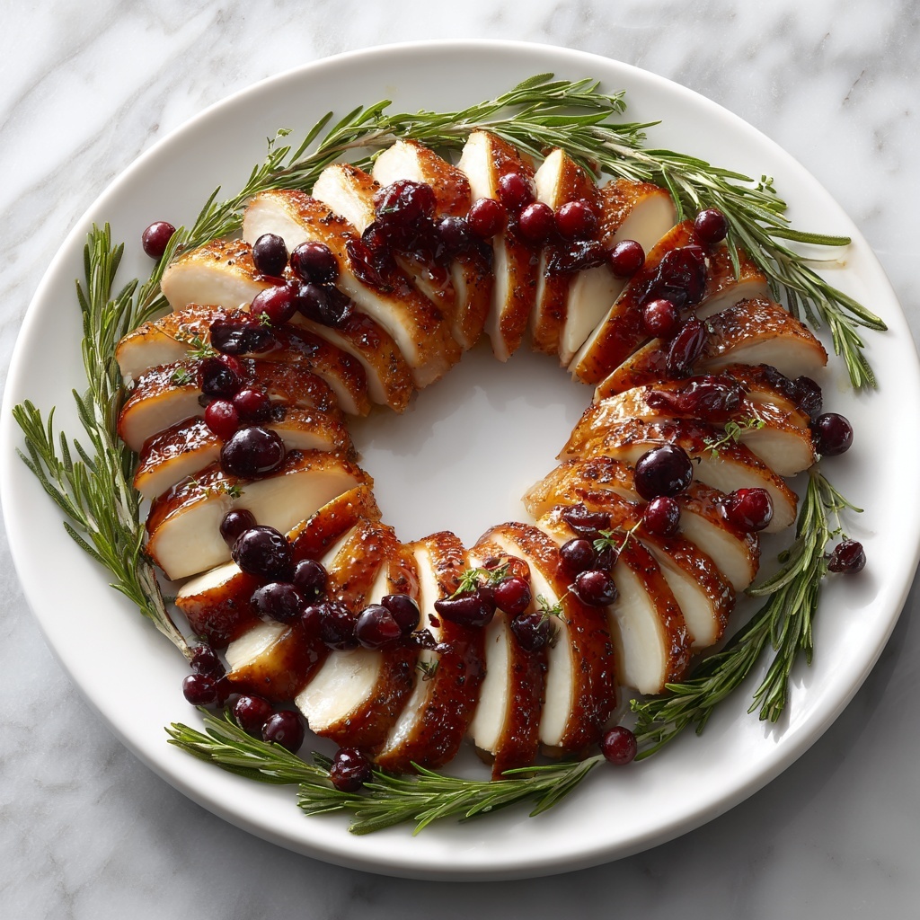Turkey and Cranberry Wreath Recipe - Recipe Image