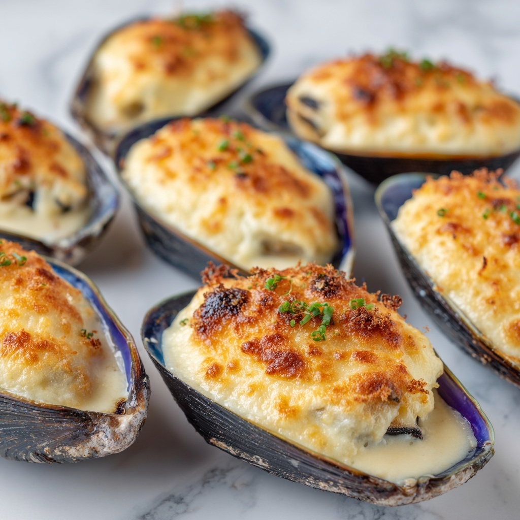 Stuffed Baked Mussels (Baked Tahong) Recipe - Recipe Image