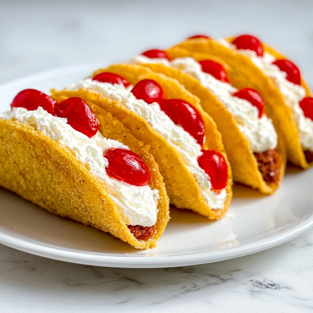Cherry Cheesecake Tacos Recipe - Recipe Image