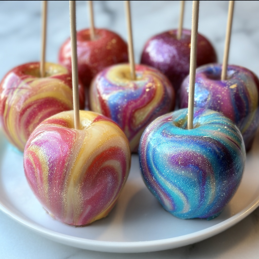 Marbled Effect Candy Apples Recipe - Recipe Image