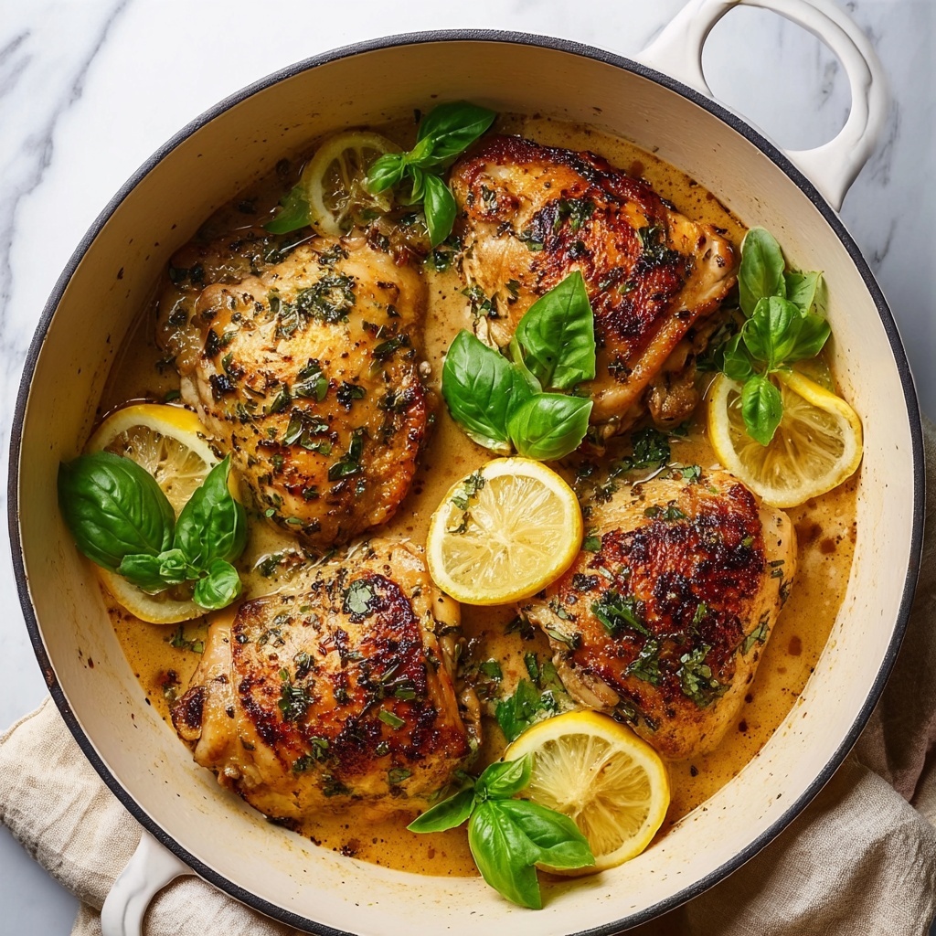 One-Pan Lemon Basil Chicken Recipe - Recipe Image