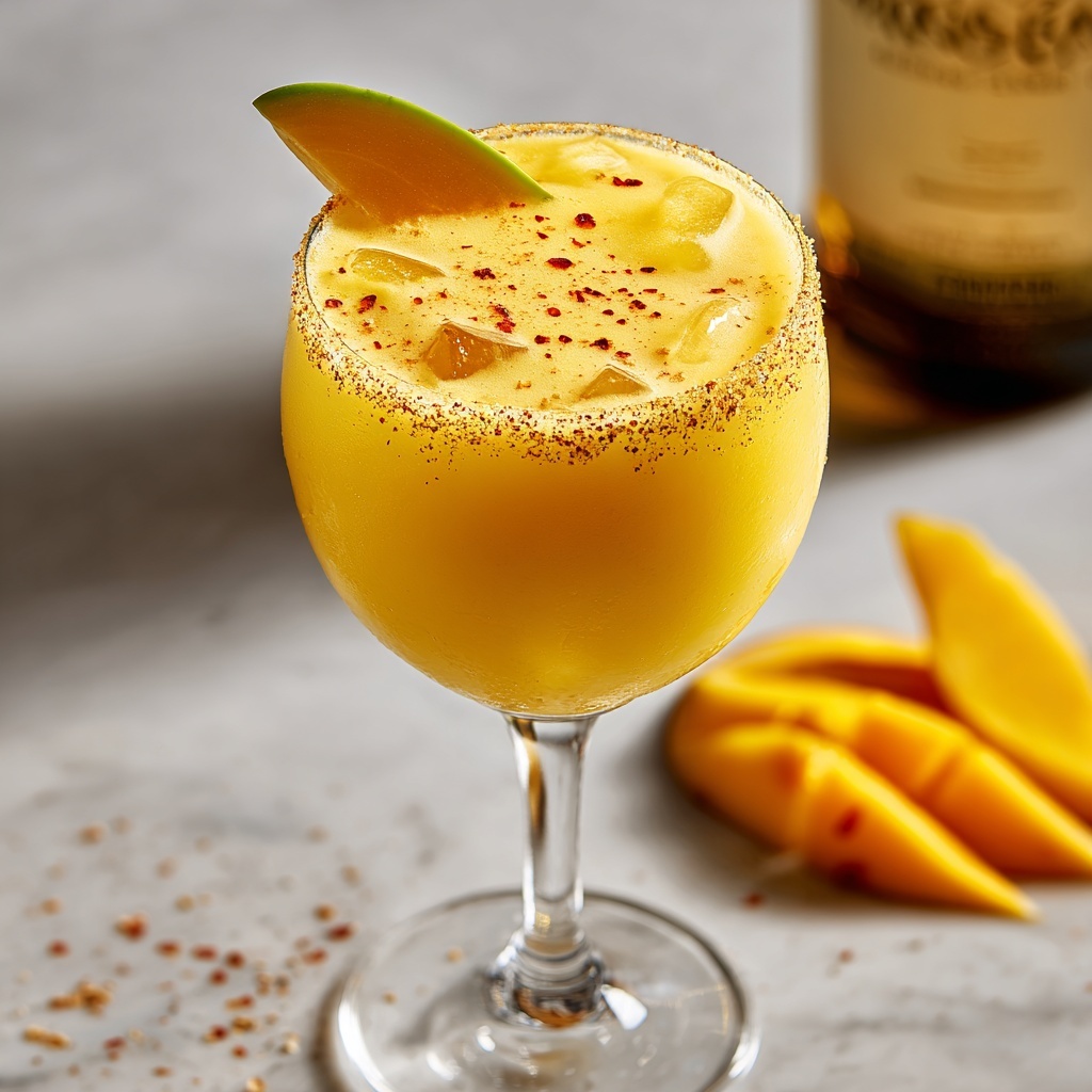 Hot Honey Mango Tajín Margarita Recipe - Recipe Image