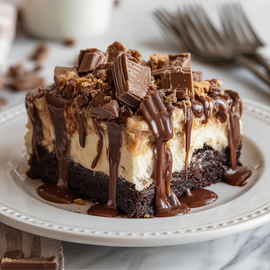 Snickers Poke Cake Recipe - Recipe Image