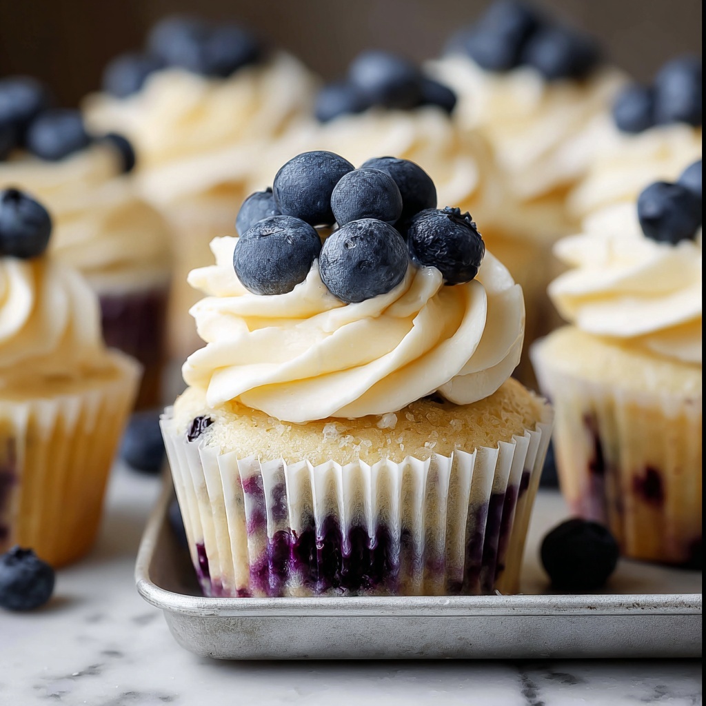 White Chocolate Blueberry Cupcakes Recipe - Recipe Image
