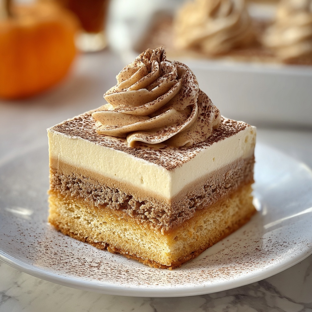 Pumpkin Spice Gooey Cake with Brown Sugar Cream Cheese Frosting Recipe - Recipe Image