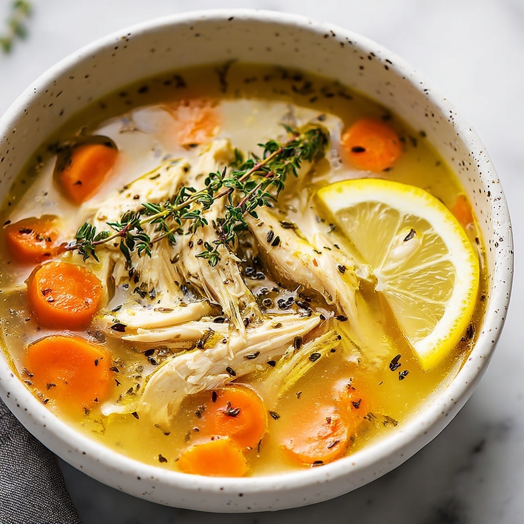 Lemon Chicken Soup: A Refreshing Recipe for Comfort and Wellness Recipe - Recipe Image