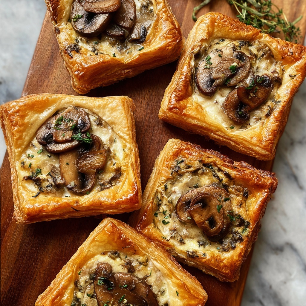 Mushroom, Shallot, and Herbed Goat Cheese Tarts Recipe - Recipe Image