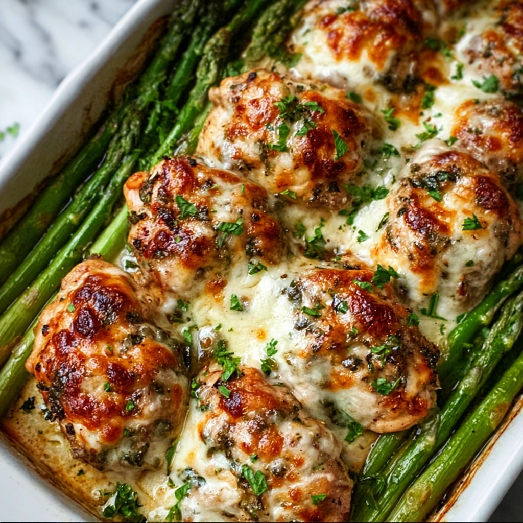 Caesar Chicken with Asparagus Recipe - Recipe Image