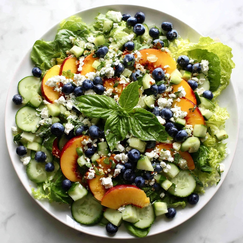 Fresh Peach and Blueberry Summer Salad Recipe - Recipe Image