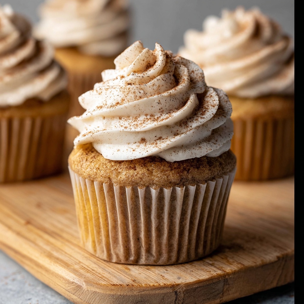 Snickerdoodle Cupcakes with Cinnamon Swirl Frosting Recipe - Recipe Image
