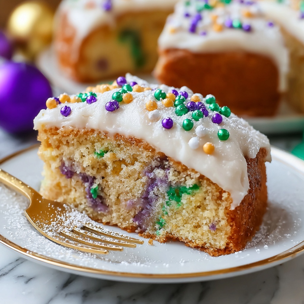 Authentic Mardi Gras King Cake Recipe - Recipe Image