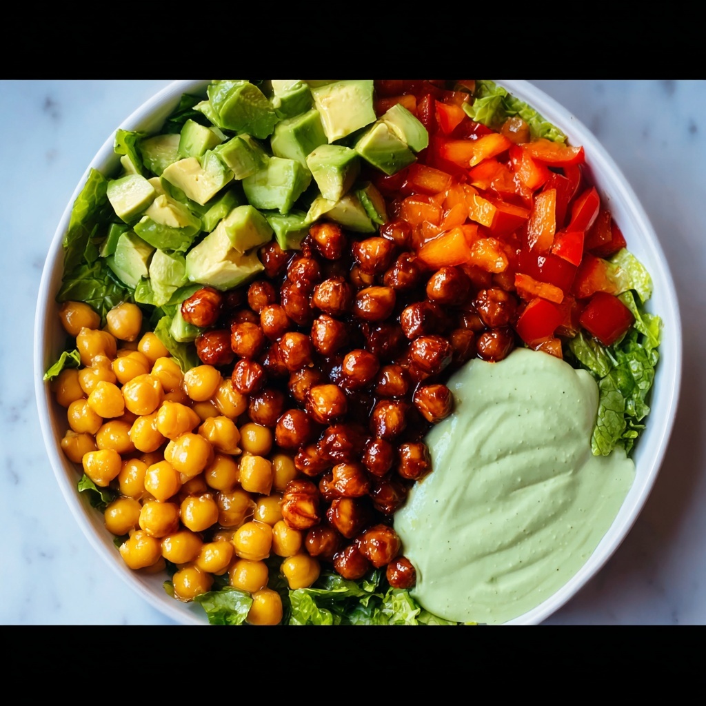 BBQ Chickpea Salad with Avocado Ranch Recipe - Recipe Image