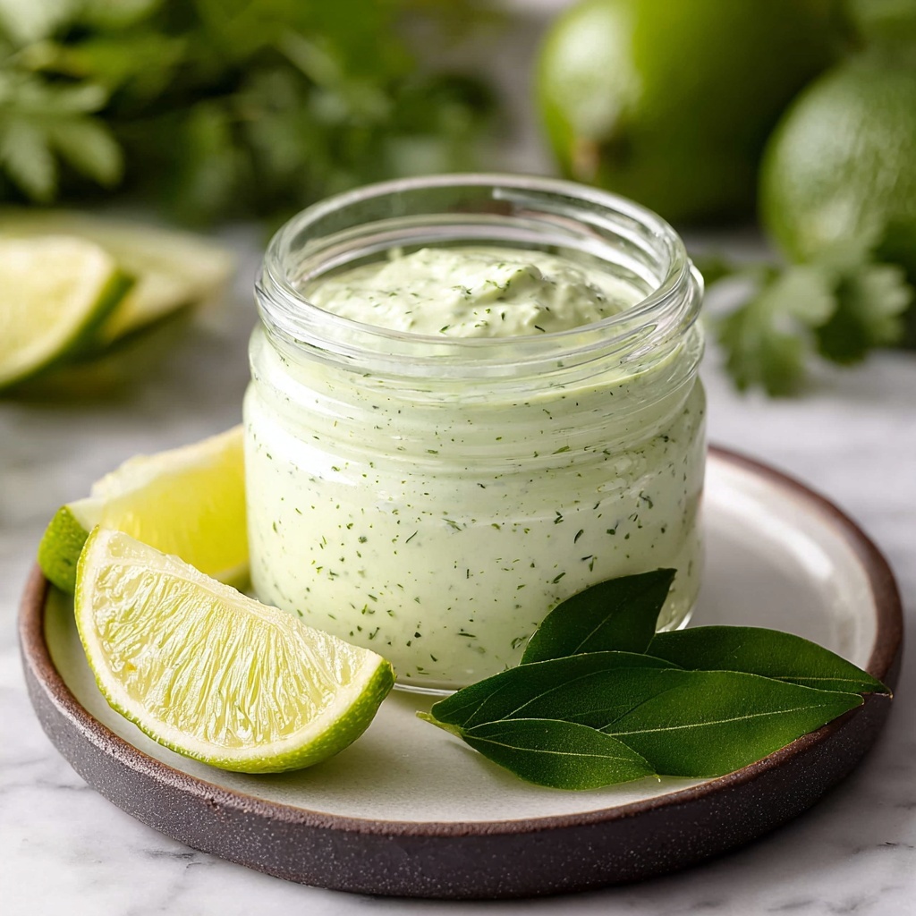Creamy Garlic Lime Cilantro Sauce With Jalapeños Recipe - Recipe Image