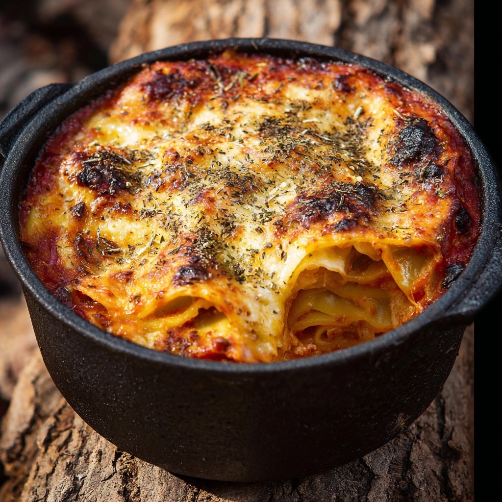 Dutch Oven Lasagna Recipe - Recipe Image