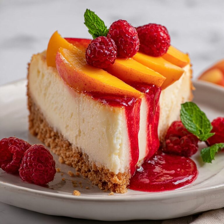 Peach Raspberry Cheesecake Recipe
