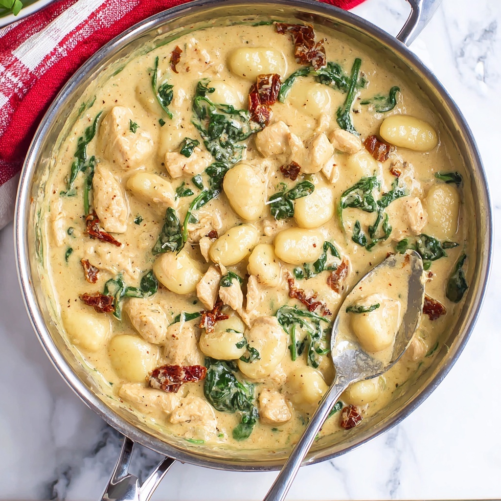 Creamy Garlic Chicken and Gnocchi Recipe - Recipe Image