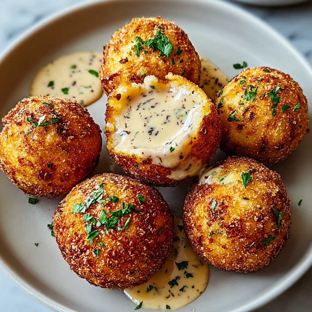 Crispy Reuben Balls with Spicy Thousand Island Dip Recipe - Recipe Image