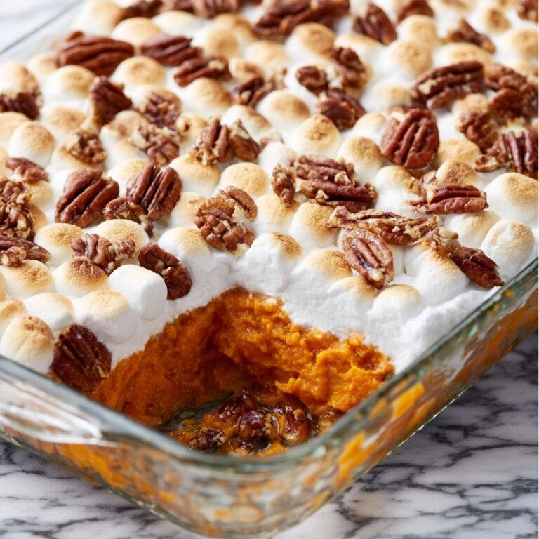 Sweet Potato Casserole with Pecan Topping Recipe