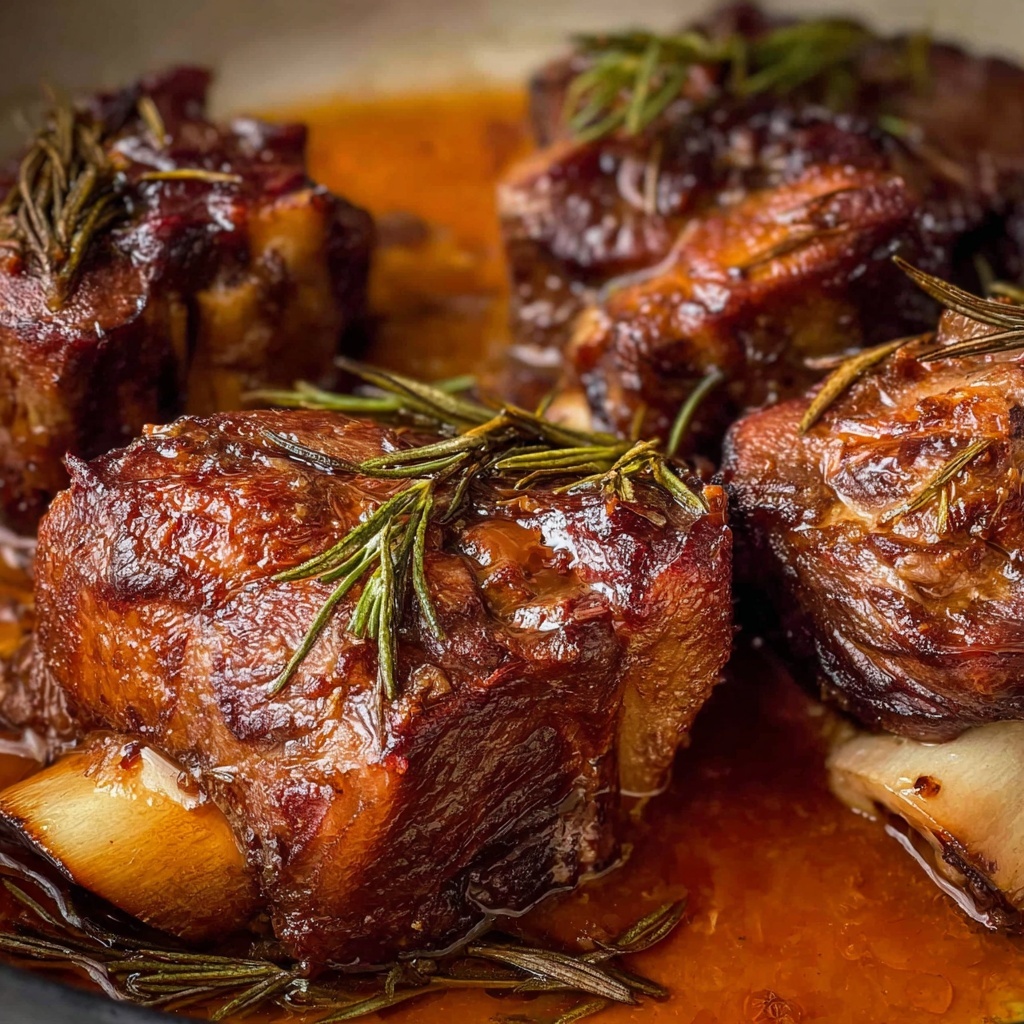 Rosemary Garlic Lamb Shanks Recipe - Recipe Image